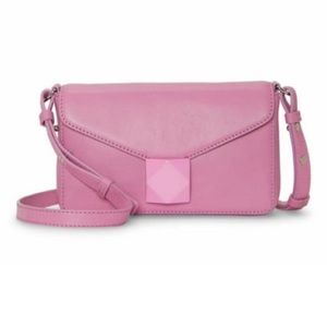 Barbie Pink Vince Camuto Genuine Leather Crossbody Handbag.